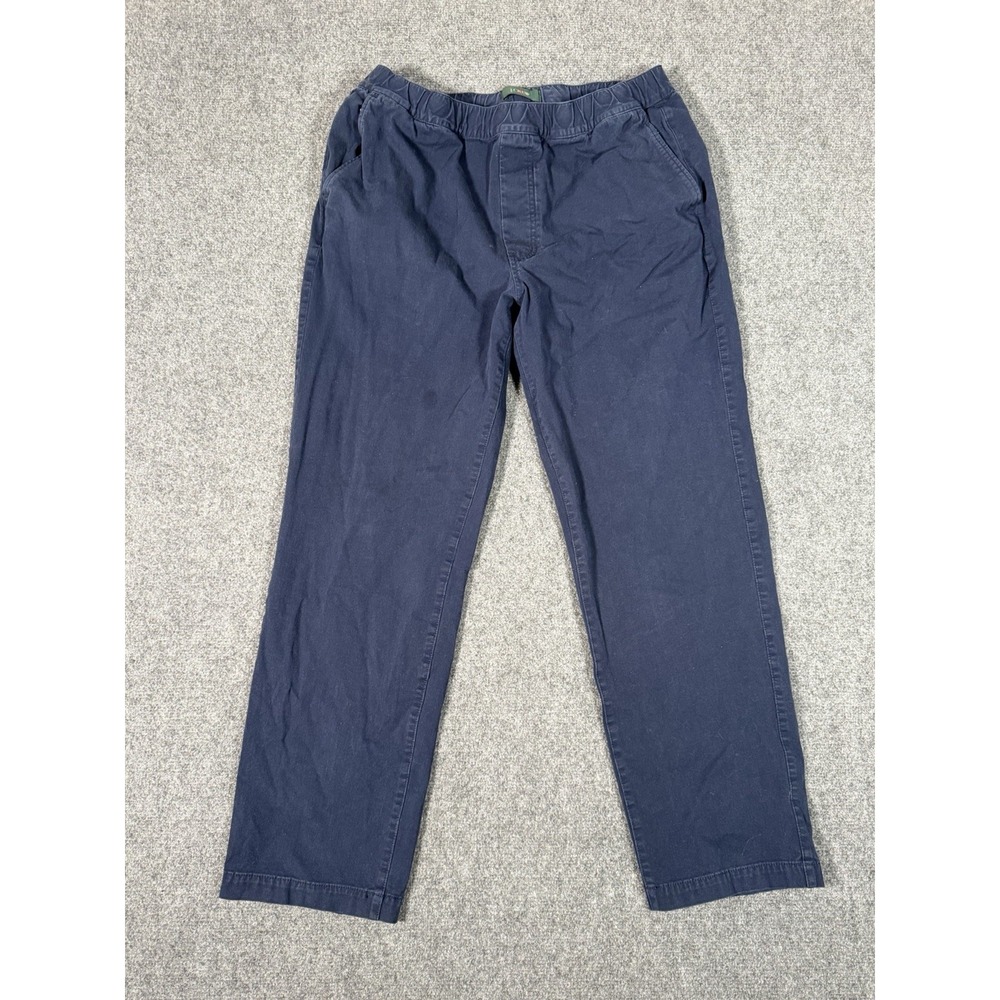 J.Crew Oarsman Pants Men's Medium Navy Drawstring Stretch Straight Leg